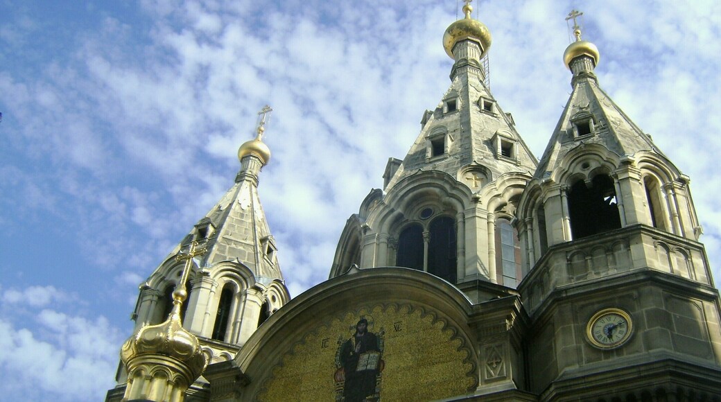 Cathédrale Saint Alexandre Nevsky, rue Daru, Paris. Cathédrale orthodoxe russe, inaugurée en 1861.