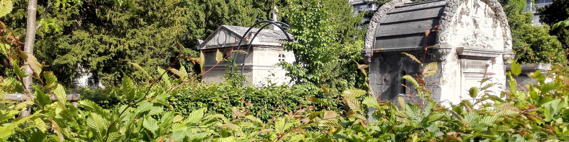 Vue du Parc du vieux cimetière de Courbevoie