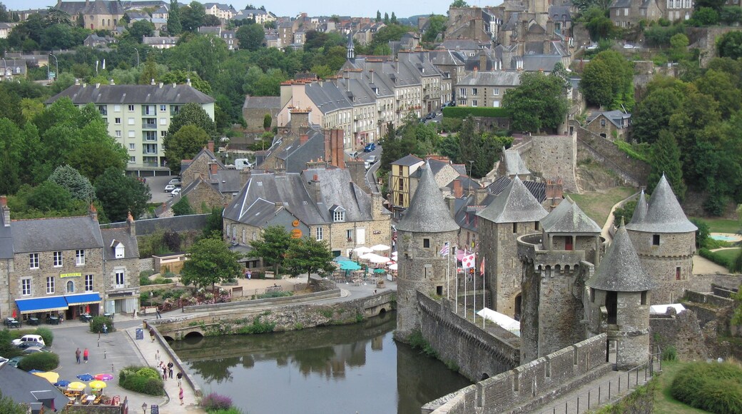 View from turret overlooking the town of Fougères