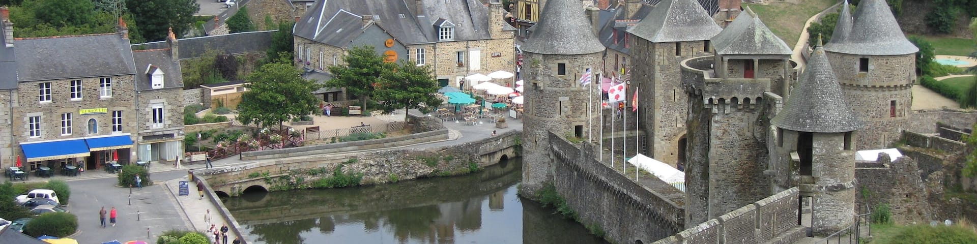 View from turret overlooking the town of Fougères