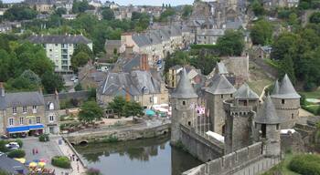 View from turret overlooking the town of Fougères