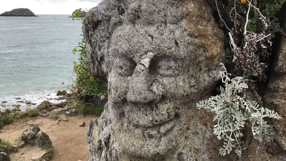 An interesting stop with an interesting history. Abbe Foure started carving the rocks in 1870 after suffering a bad stroke.