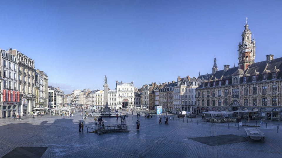 panoramic view of the main square of Lille