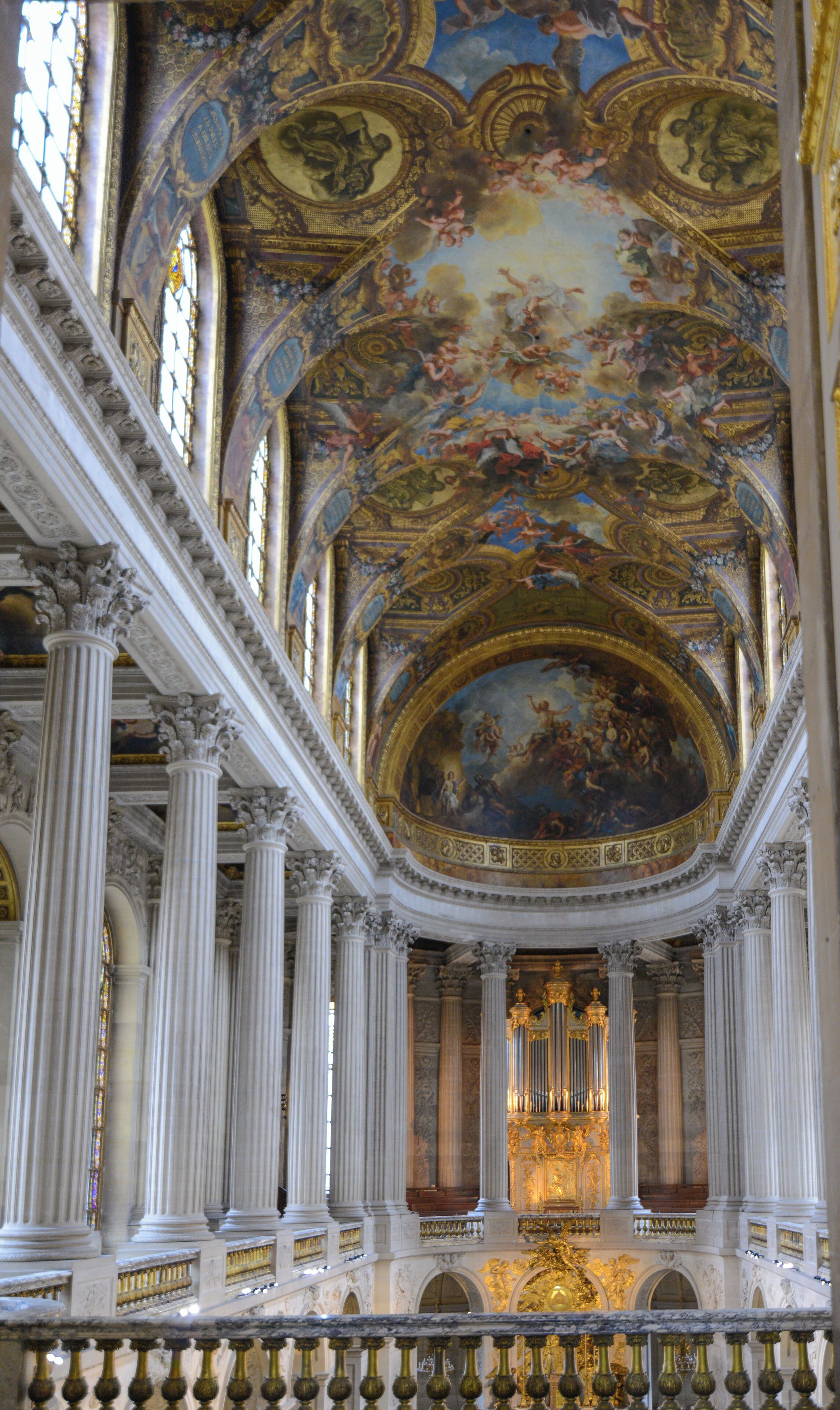 The present chapel of the Palace of Versailles is the fifth in the history of the palace. These chapels evolved with the expansion of the château and formed the focal point of the daily life of the court during the Ancien Régime