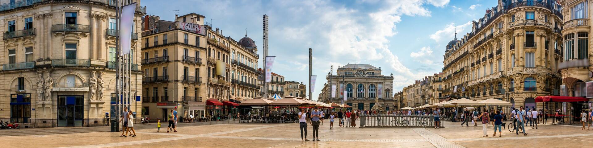 Place de la Comédie à Montpellier, Hérault, Languedoc en Occitanie, France
