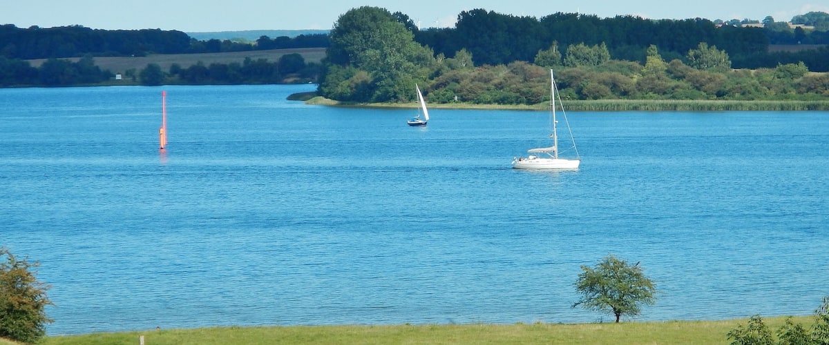 Ausblick vom Naturschutzgebiet Dummersdorfer Ufer auf die Trave