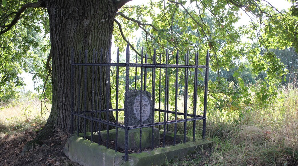 Gedenkstein für Carl Graf von Beust in der Nähe der Straße "In den Feldern" (bis 1998 "Fischteichweg") in Hannover Vinnhorst.