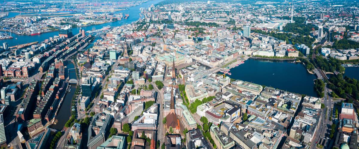 Hamburg city centre view, Germany