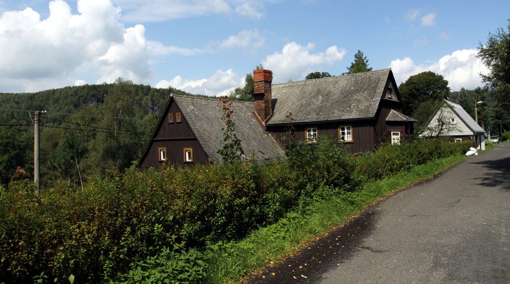 Village Ostrov, part of Tisá village in Ústí nad Labem District, Czech Republic