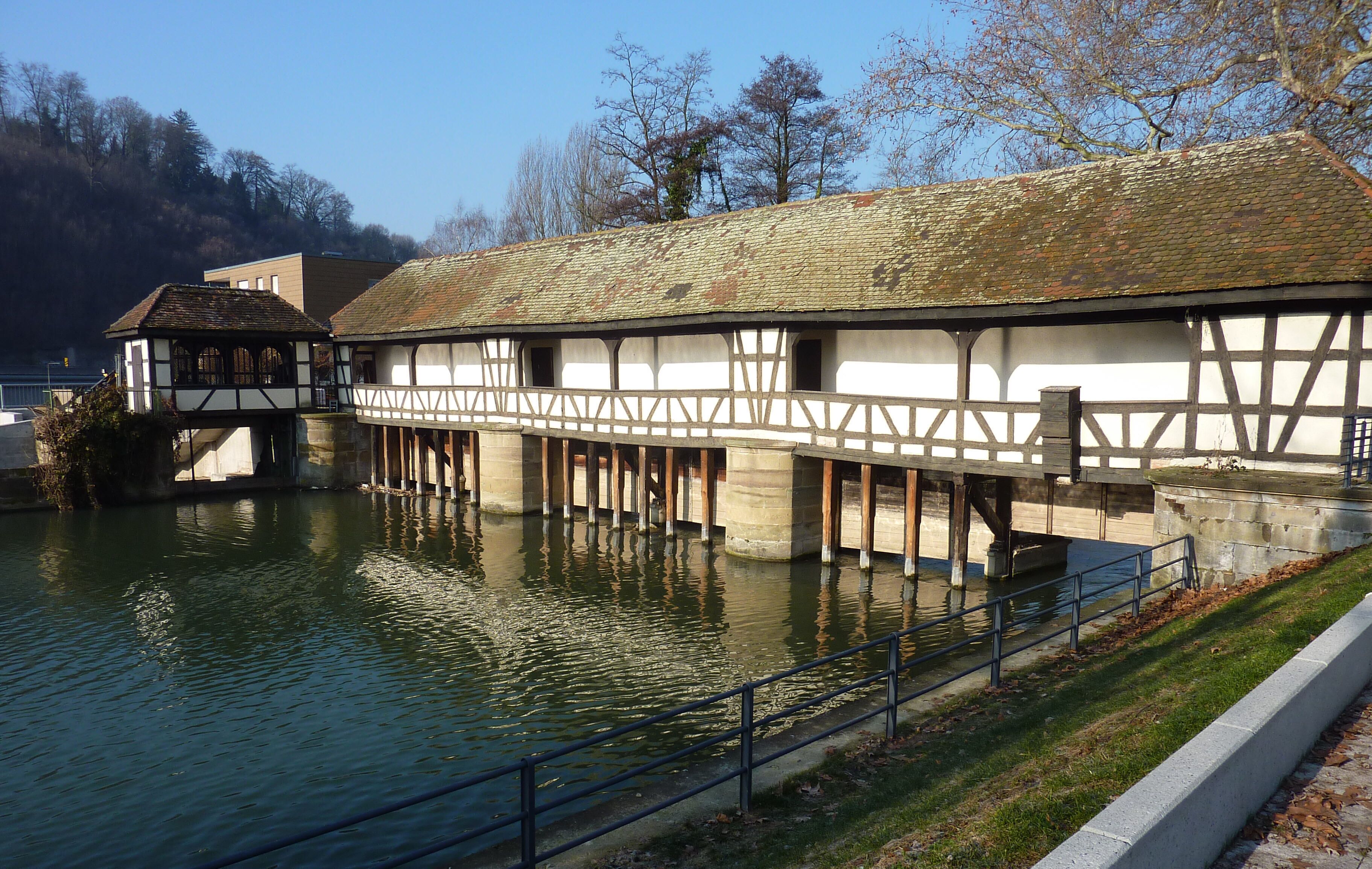 Wasserhaus in Esslingen am Neckar, Ostseite (Oberwasser)