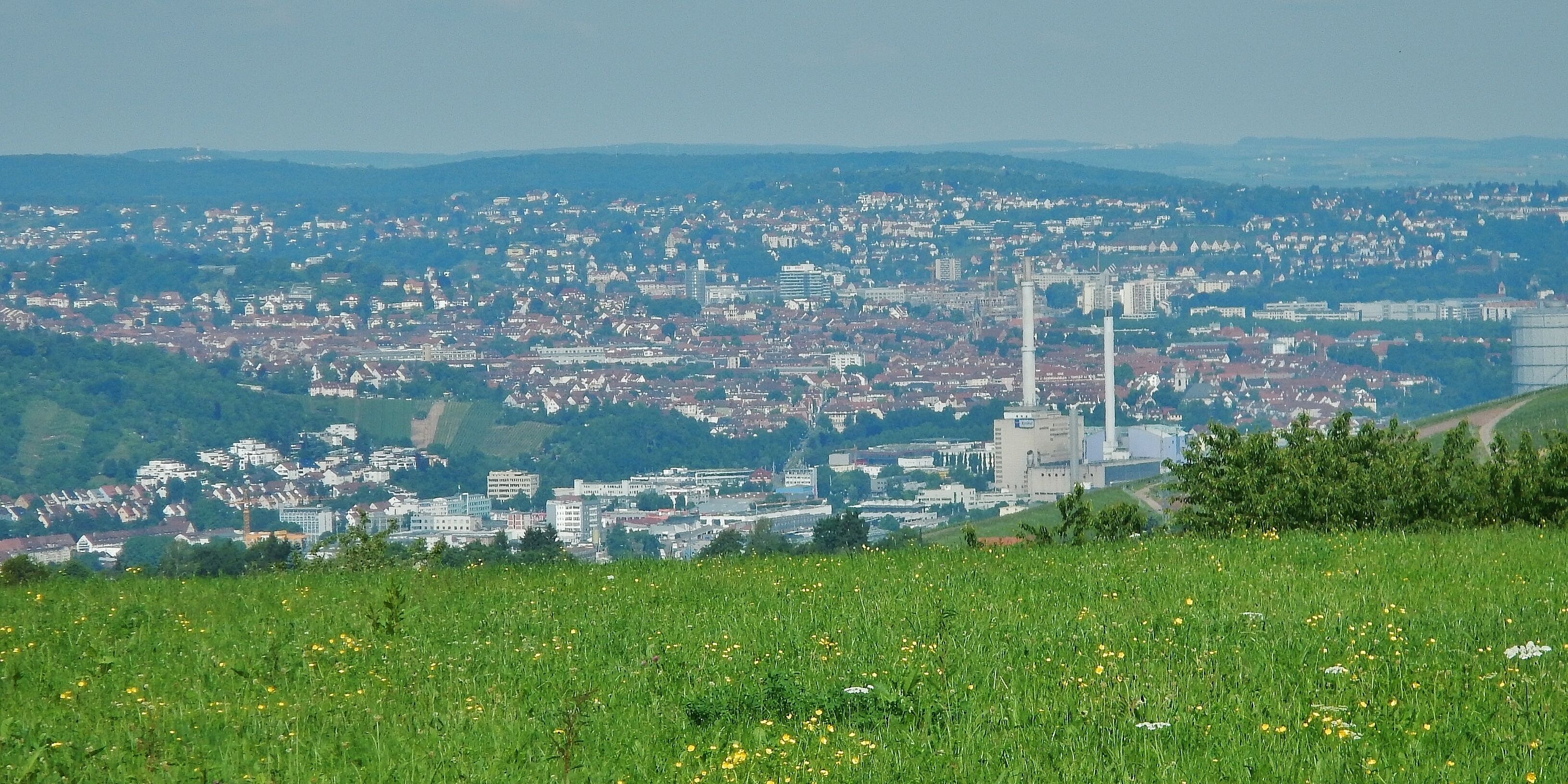 Blick vom Esslinger Höhenweg Richtung Stuttgart
