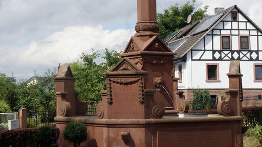 Rottenberg, Georg-Blass-Straße: War memorial in memory of the soldiers from Rottenberg fallen in the World Wars 1914-1918 and 1939-1945
