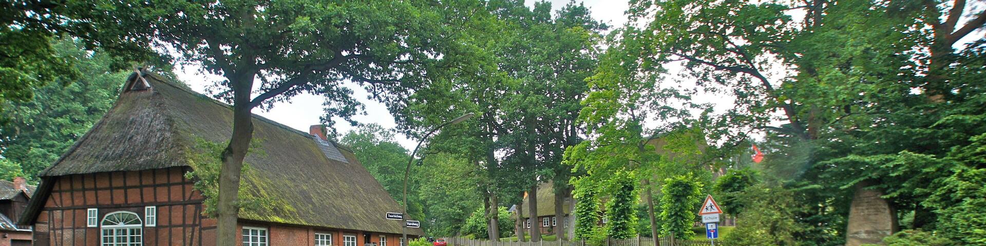 Hamburg (Marmstorf), Germany: Timber framed house at Feuerteich- and Handweg