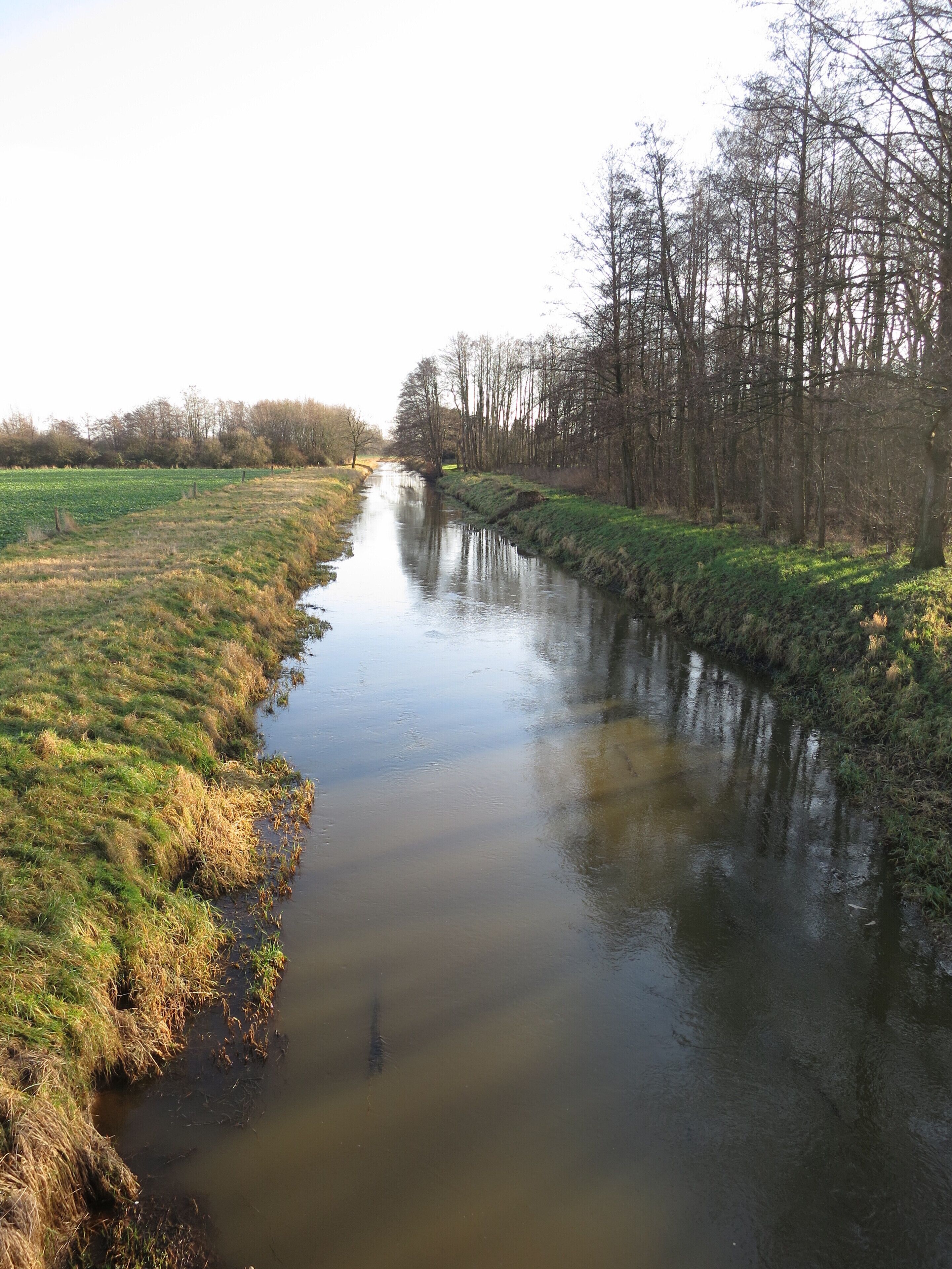 Ochtum in Weyhe-Kirchweyhe von der L 334 nach Südosten gesehen