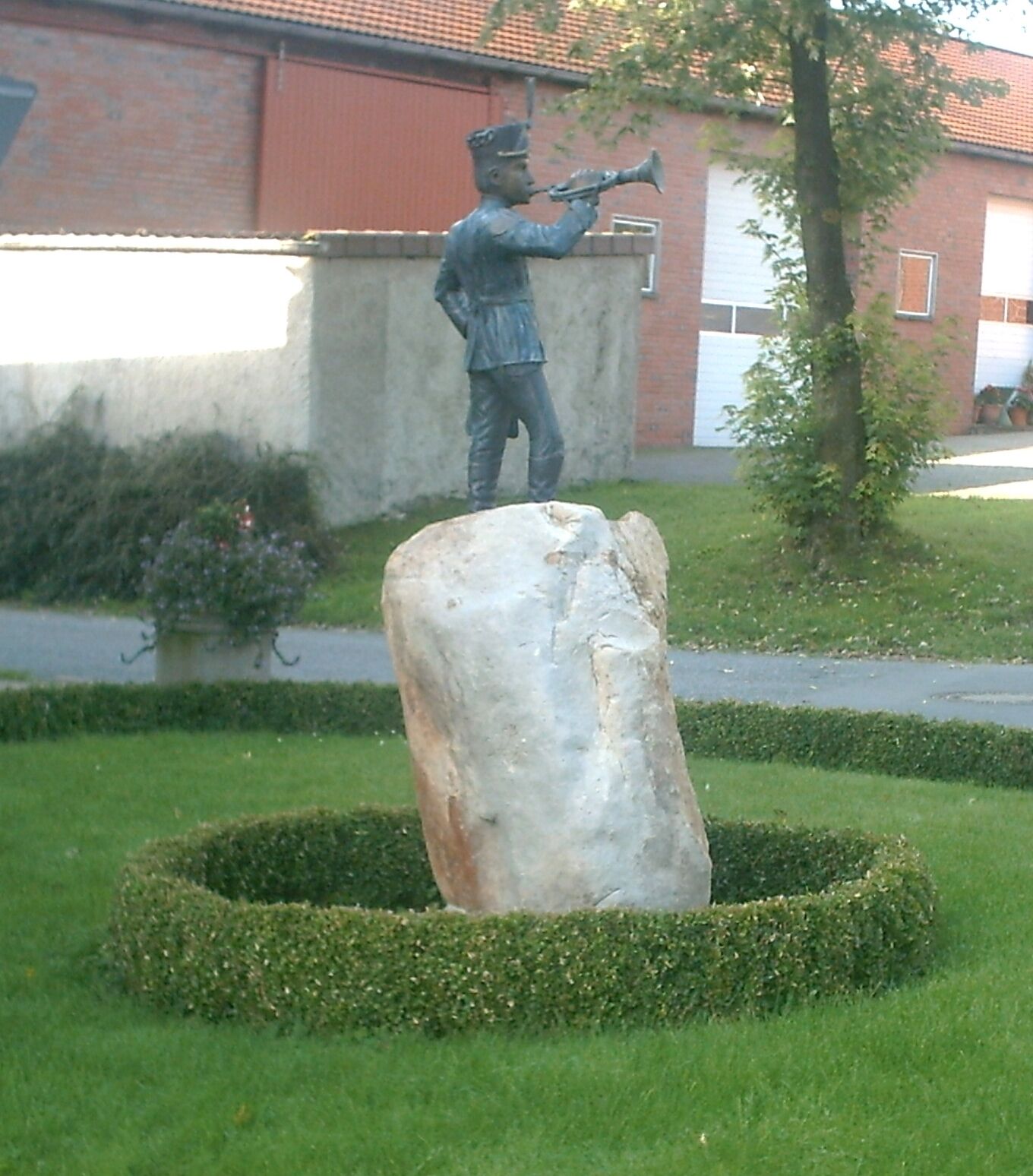 Sculpture near the Dorfstraße in Altenbeken, district Buke, Germany