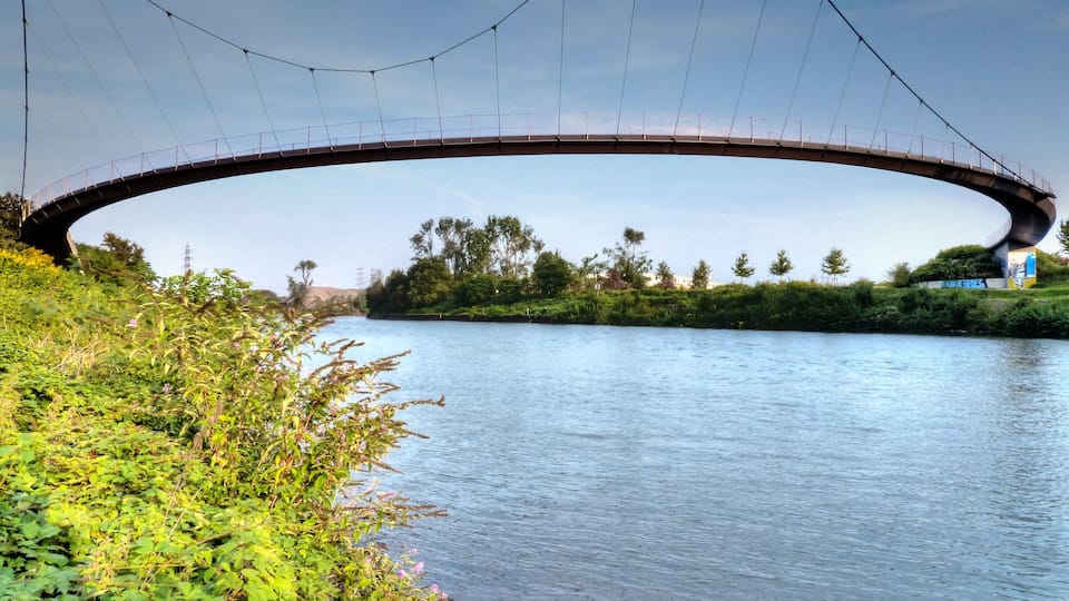 Brücke über den Rhein-Herne-Kanal am Zoo Gelsenkirchen, Grimmbergersichel !