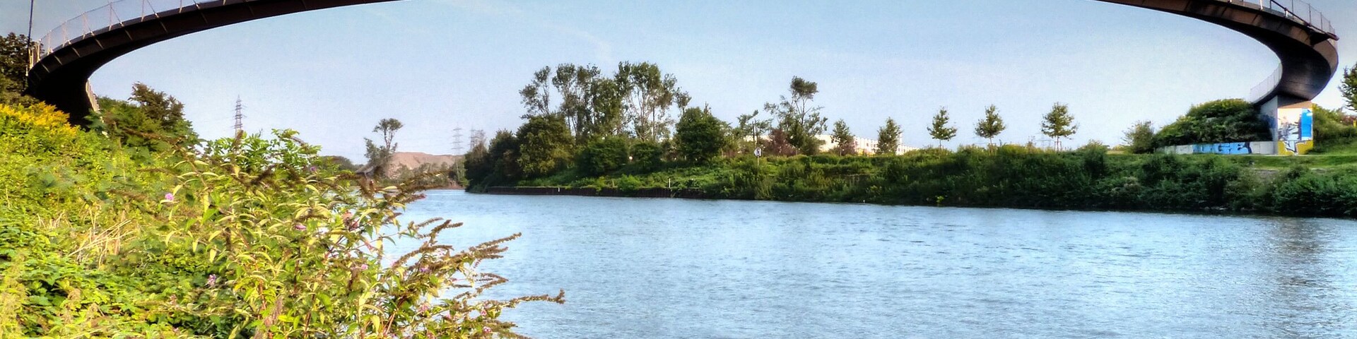 Brücke über den Rhein-Herne-Kanal am Zoo Gelsenkirchen, Grimmbergersichel !