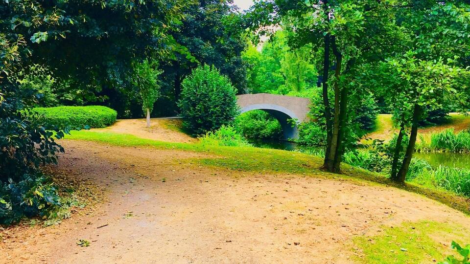Lovely park area at the theatre.