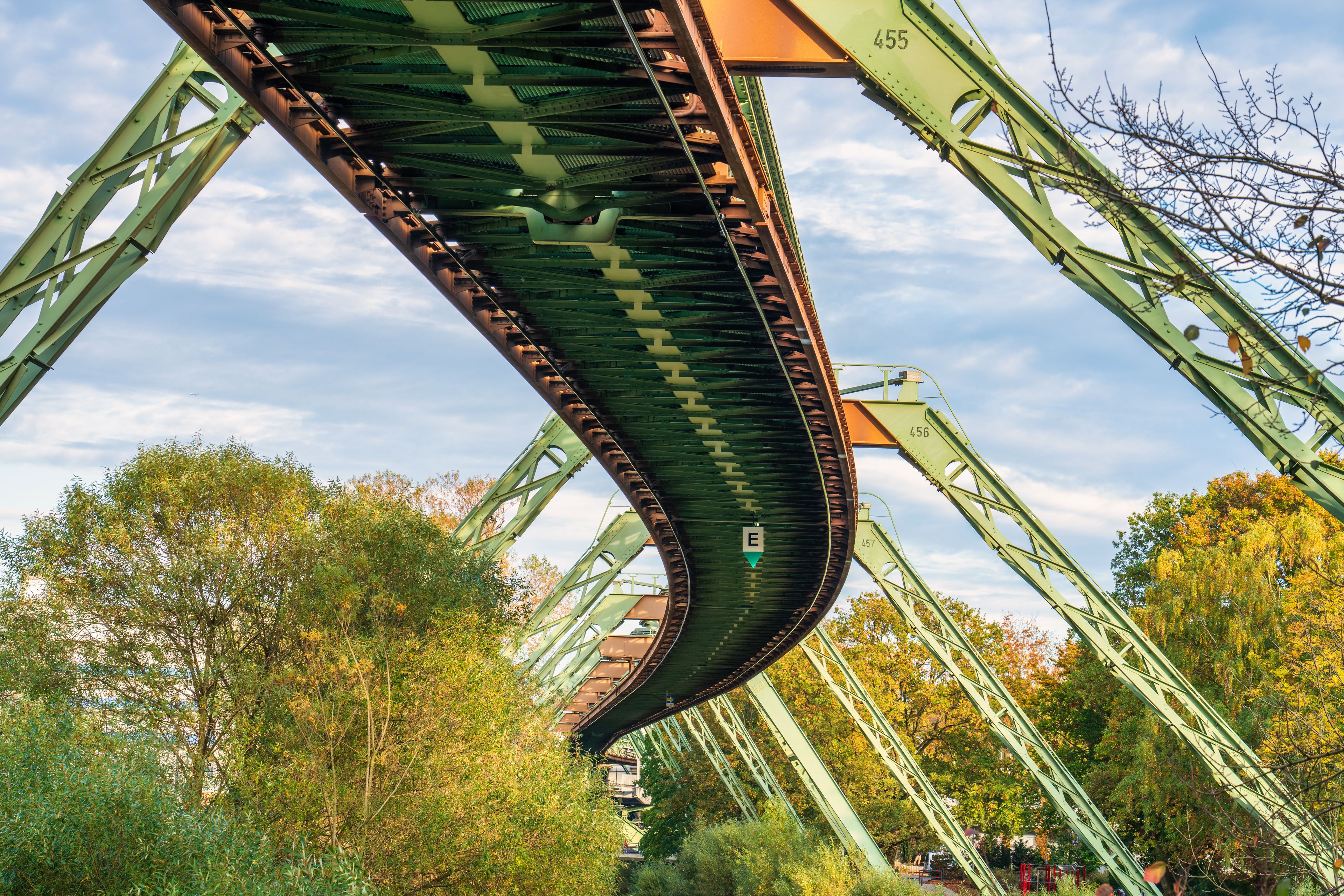 The suspension railway in Wuppertal; North Rhine-Westphalia; Germany