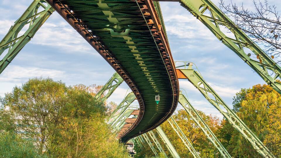 The suspension railway in Wuppertal; North Rhine-Westphalia; Germany