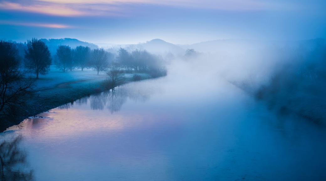 Germany, Bochum, sunrise at Kemnader See