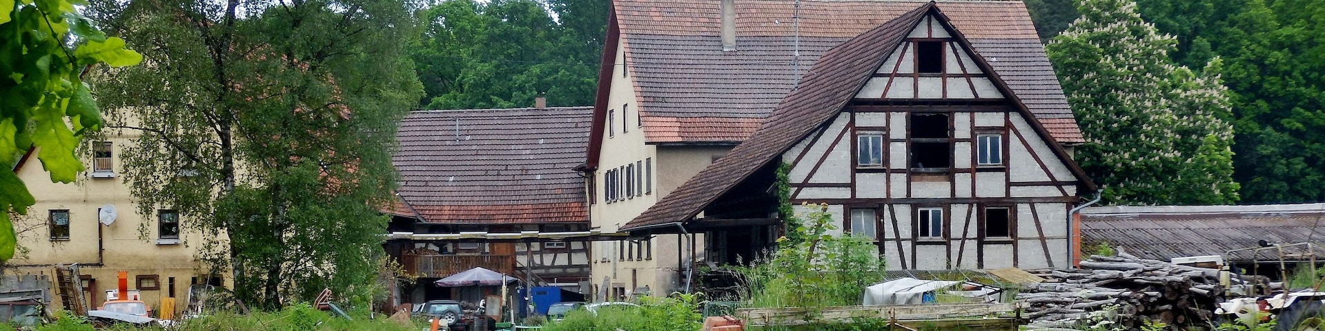 Riemenmühle an der Würm, seit den 60er Jahren ist die Wassermühle nicht mehr im Betrieb.