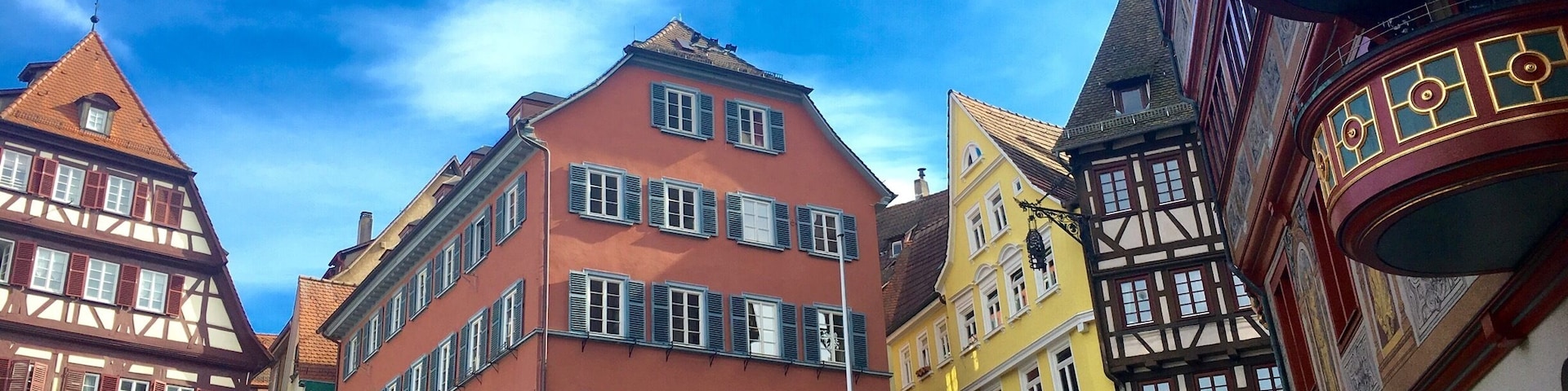 View while having a cup of coffee at the Market Place in front of the old City Hall, Tübingen ☕️