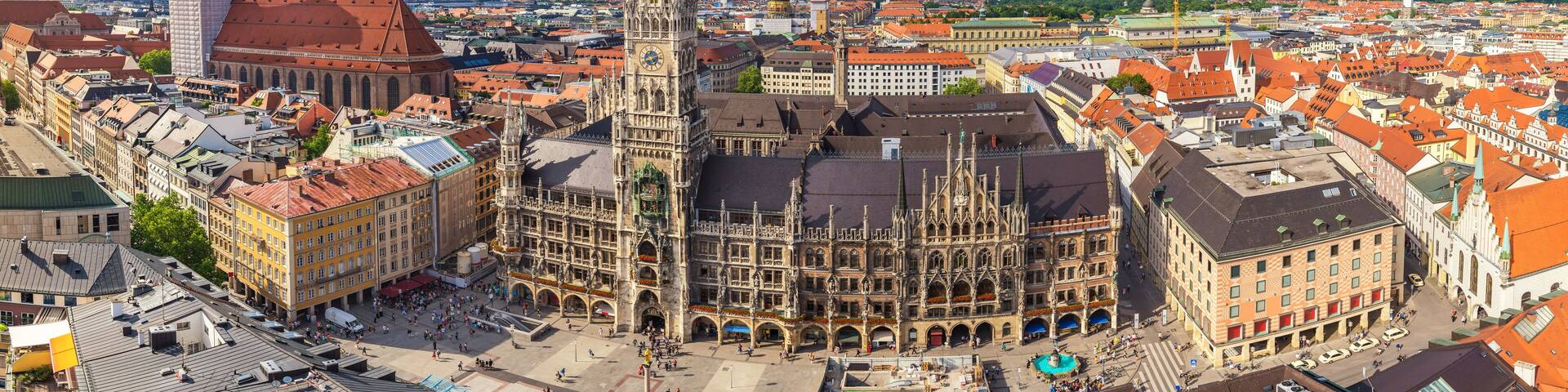 Munich city skyline panorama, Munich, Germany