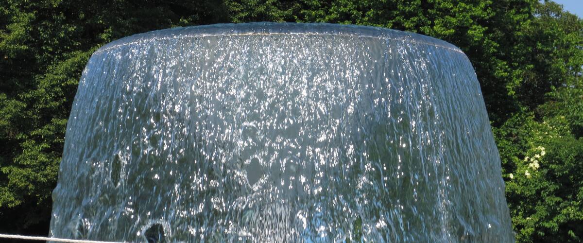 Cascade at the open air bath "Westbad" in Munich.