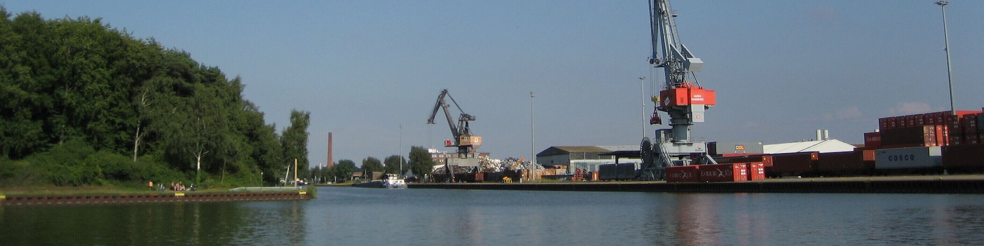 Kräne am Mittellandkanal