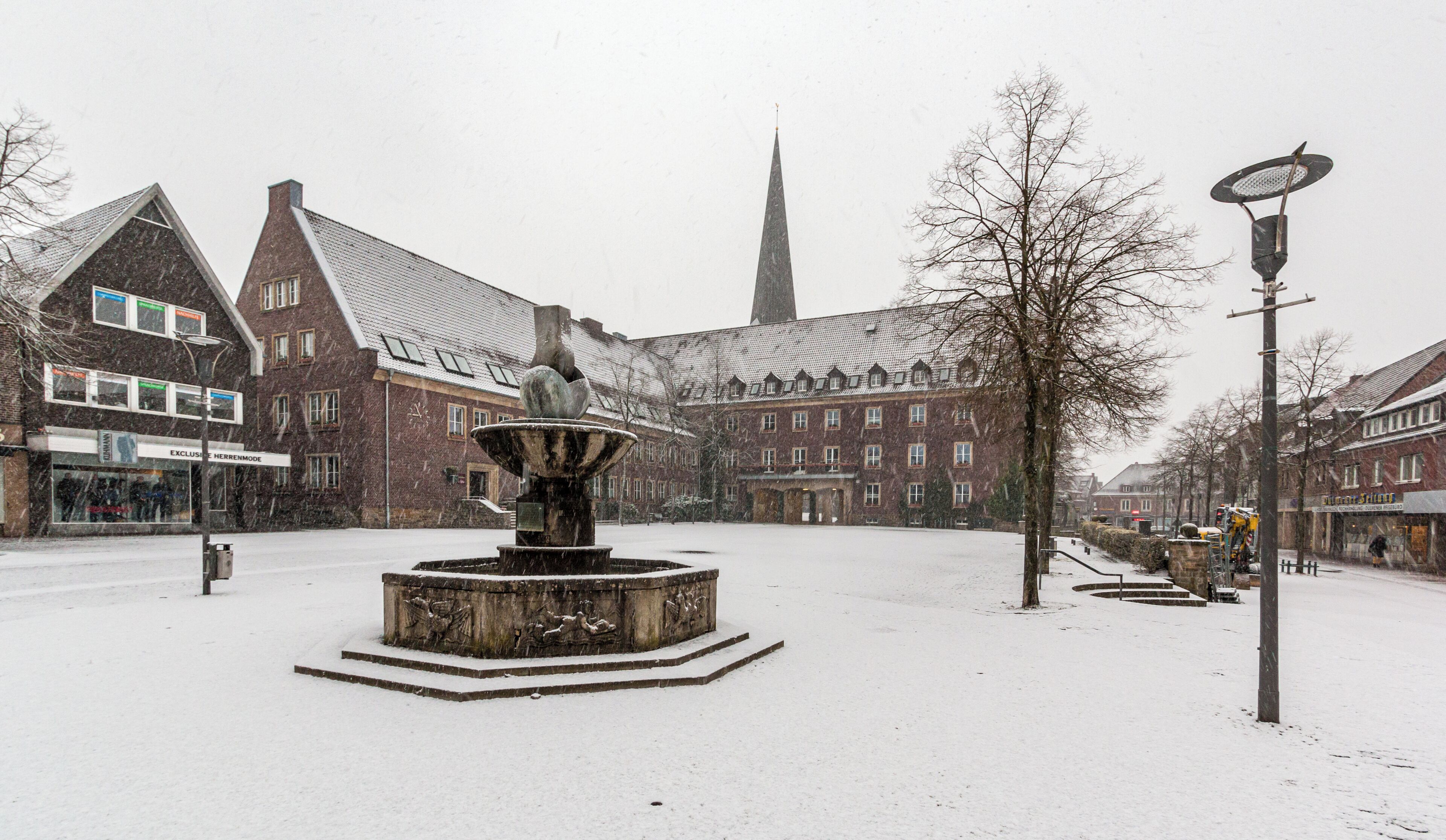 Jubilee fountain (and town hall), Dülmen, North Rhine-Westphalia, Germany