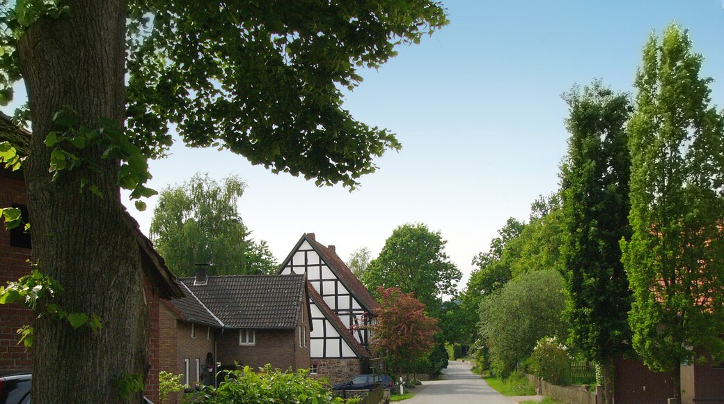 Dorfstraße in Altendonop, Ortsteil von Blomberg, Germany