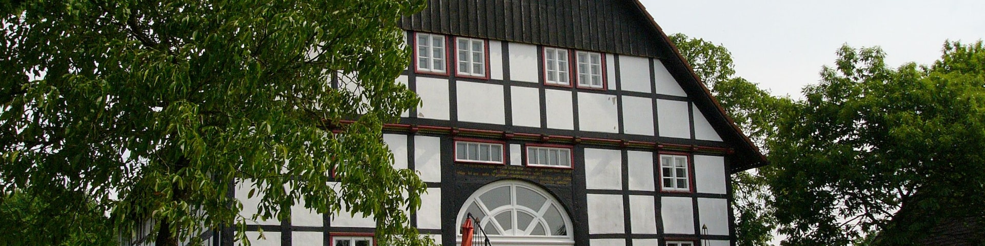 Timber frame farmhouse near Blomberg, District of Lippe, North Rhine-Westphalia, Germany.