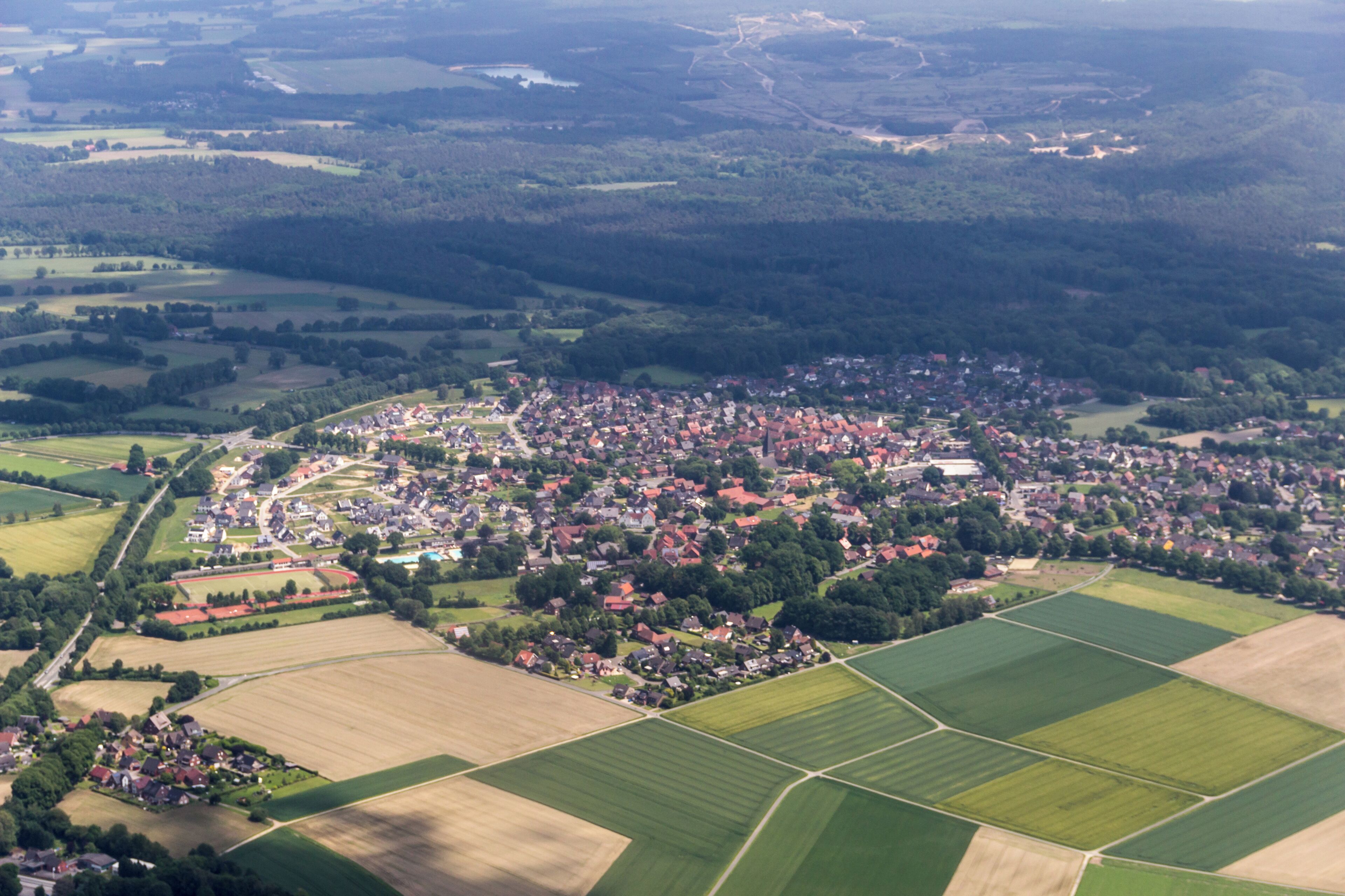 Note: The photo was taken from an airplane and was photographed through glass.