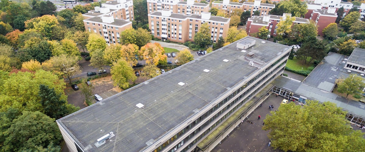 Aerial view of the Erich-Gutenberg-Berufskolleg, Cologne-Buchheim