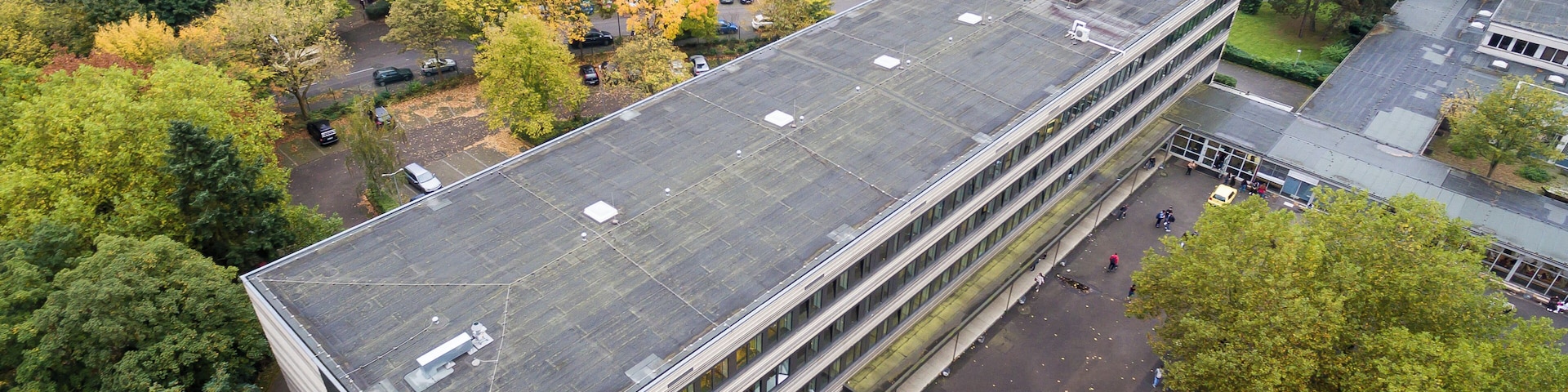 Aerial view of the Erich-Gutenberg-Berufskolleg, Cologne-Buchheim