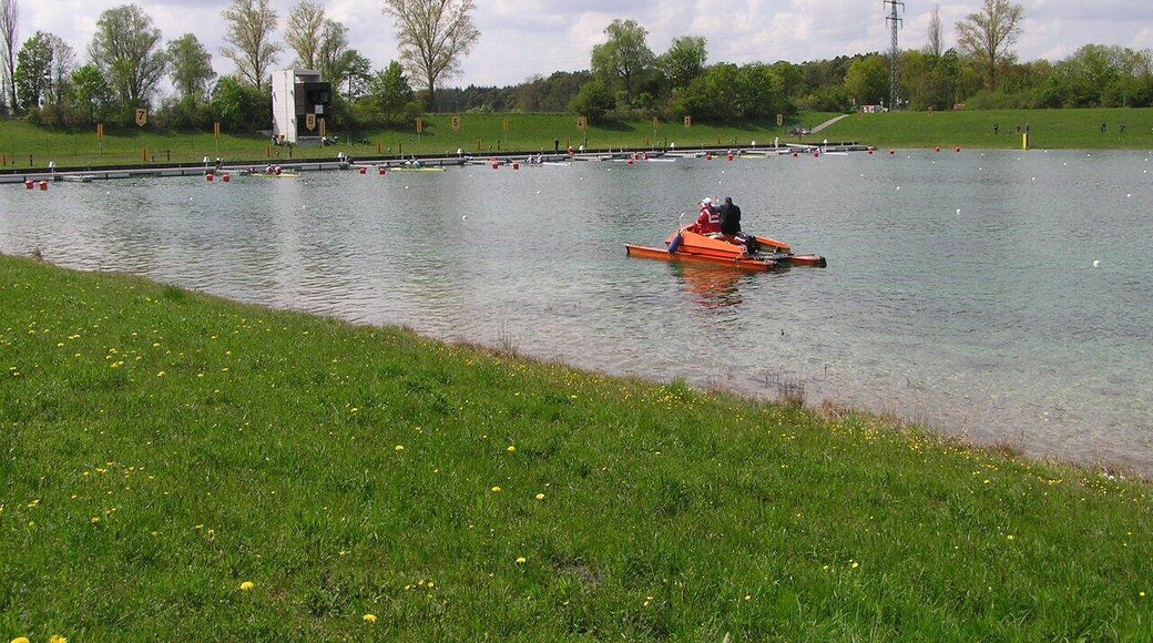 Start-Linie (2000 m) der Regattastrecke Oberschleißheim bei München
