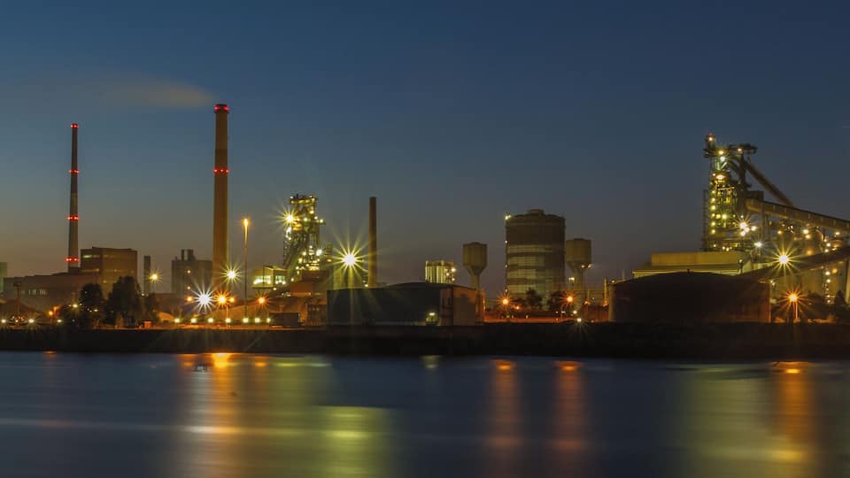ArcelorMittal Bremen at night