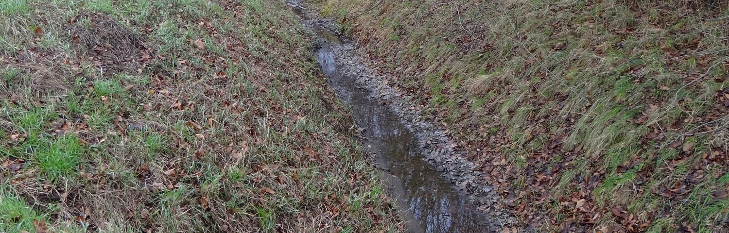 Geitelder Graben in Rüningen zwischen Bundesstraße 248 bzw. Thieder Straße und Leiferder Weg, Blickrichtung Osten.