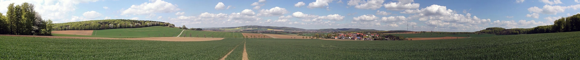 Panoramic view taken at 52N 10E, south of the village Evensen (Sehlem)
