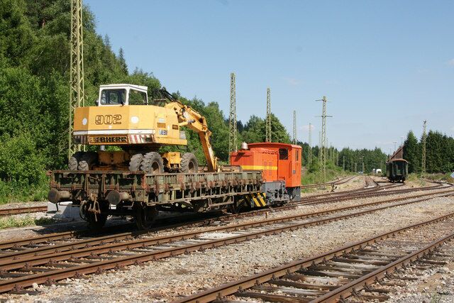 Eisenbahnwaggon in Seebrugg
