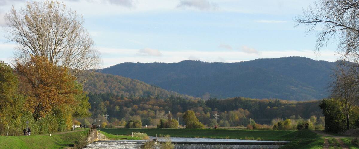 Kollmarsreuter Wehr der Elz, von wo der Mühlbach durch Emmendingen geleitet wird