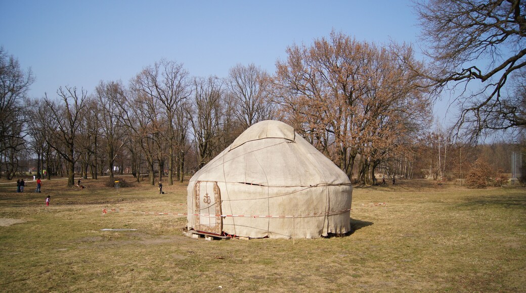 Yurt used for read out from books in Park "Volkspark Potsdam" in Potsdam, Brandenburg, Germany