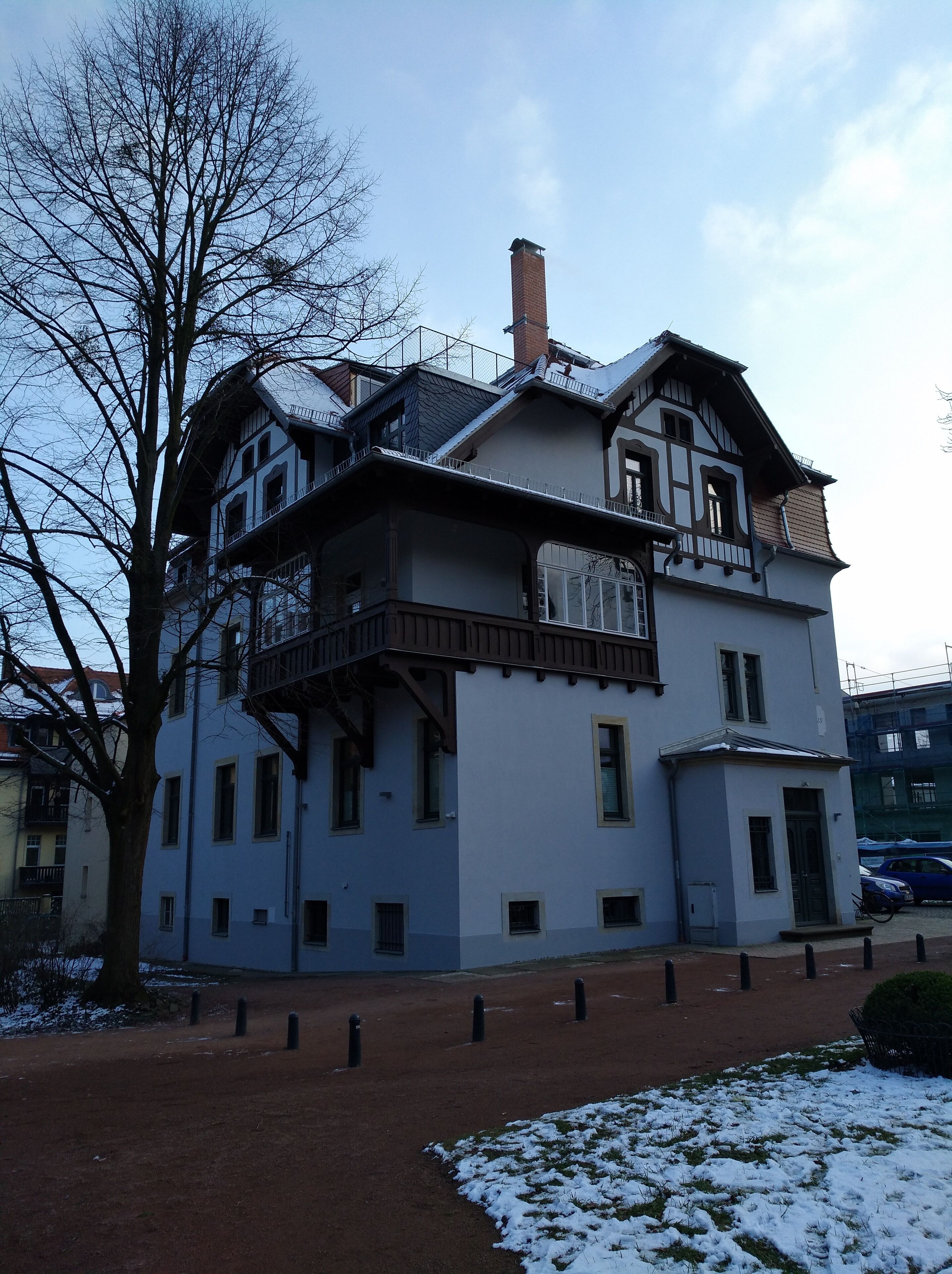 Former City Hall of the city of Weisser Hirsch (nearby Dresden), situation of feb. 2018