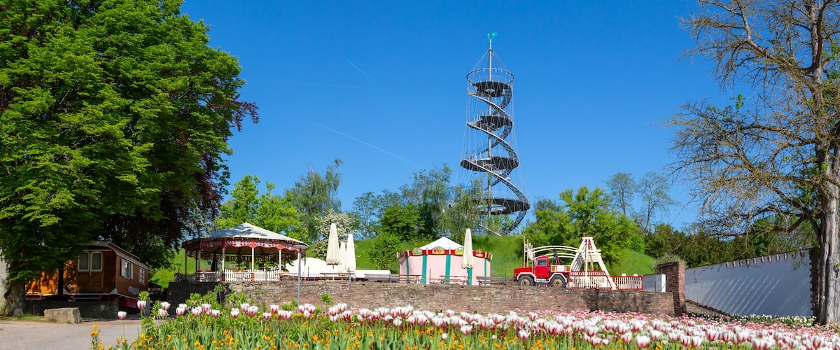 Tower in Killesberg park panorama Stuttgart, Germany