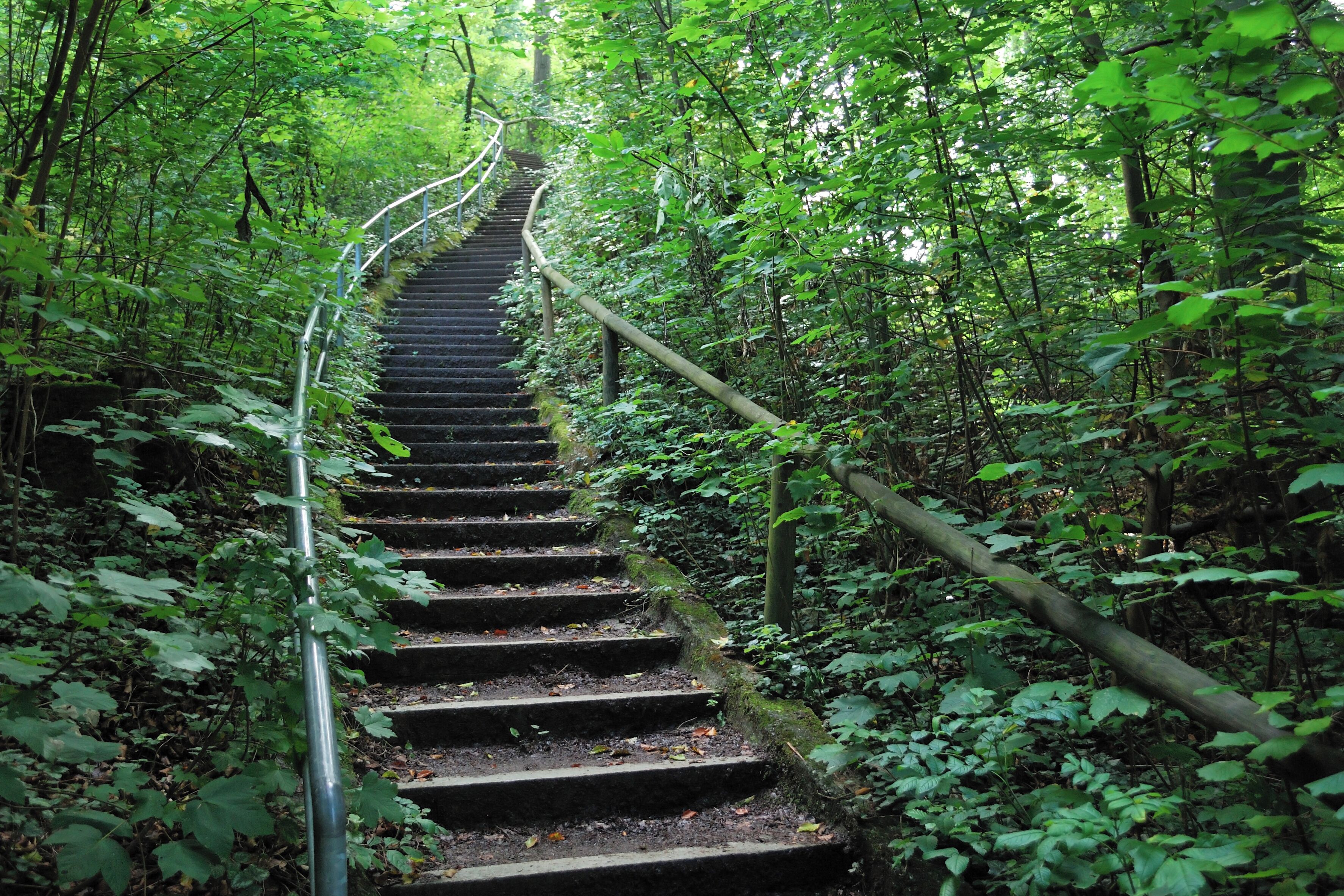 Stairs to Horn on Lemberg near Stuttgart in Germany.
