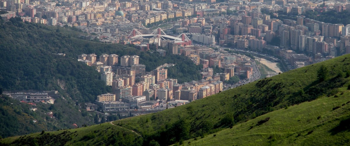 Genoa, Italy, view from fort Diamante