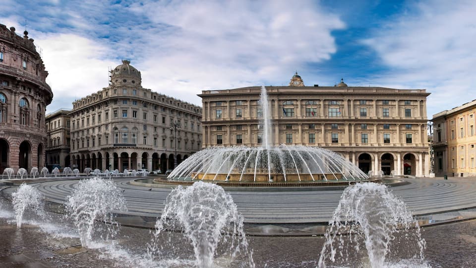 Piazza DE Ferrari in Genova, Italia
