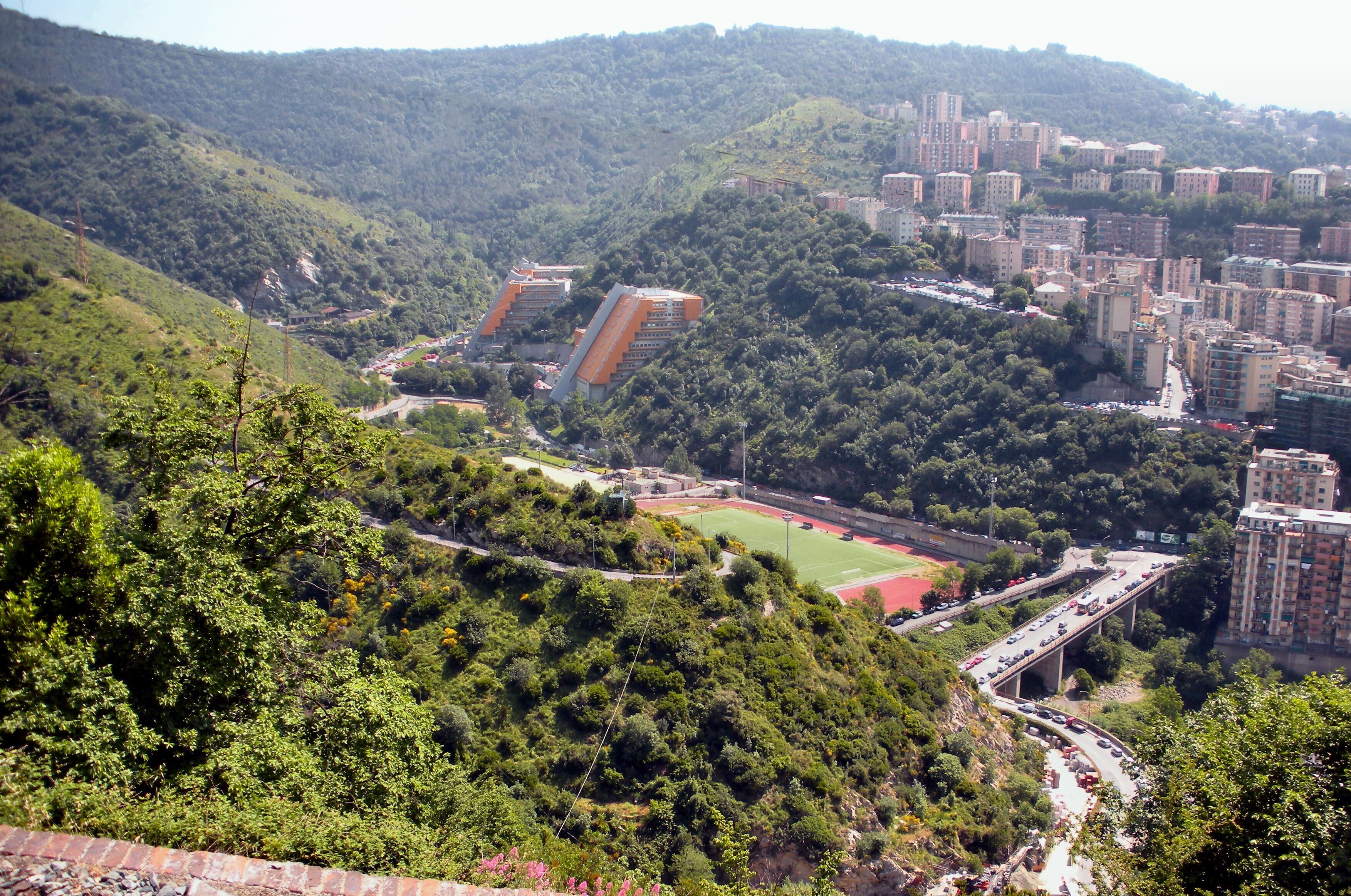 Genoa (Italy), the valley of torrent Lagaccio