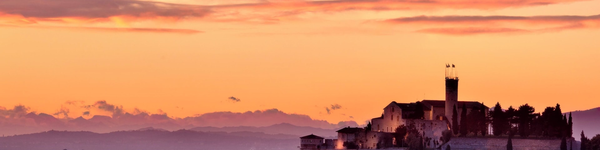 Tramonto autunnale a Brescia